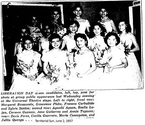 1957 Liberation Day Queen Candidates