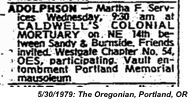 1979 Martha Fratis Adolphson Obituary