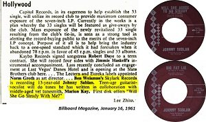 1961 Billboard Magazine Johnny Sablan