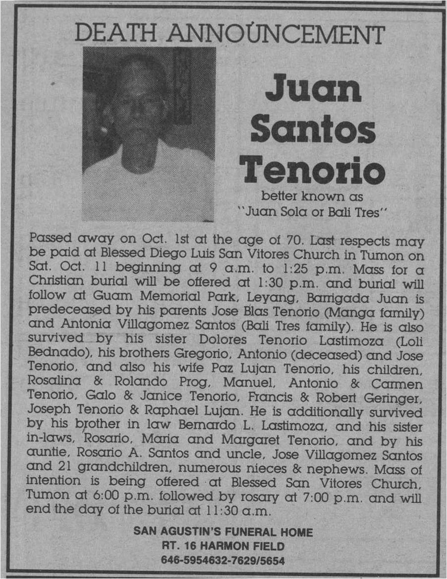 Juan Santos Tenorio (Source: Guam Pacific Daily News)
