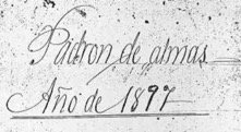 Padron de Almas Ano 1897